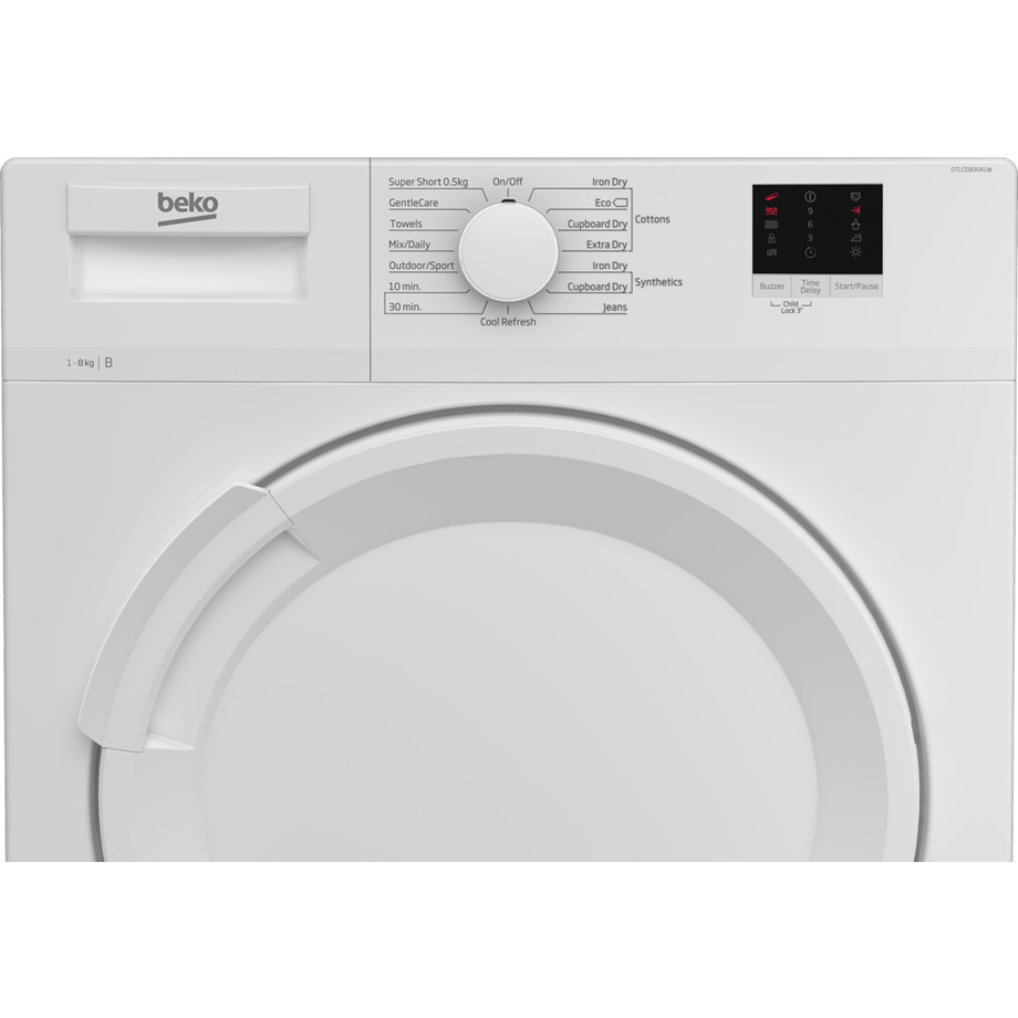 BEKO DTLCE80041W 8KG Condenser tumble dryer
