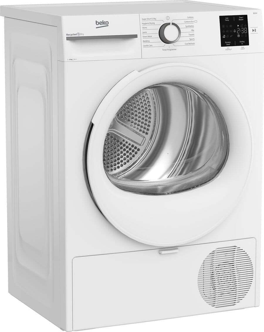 BEKO BMN3T3823W 8KG Heat-pump condenser tumble dryer
