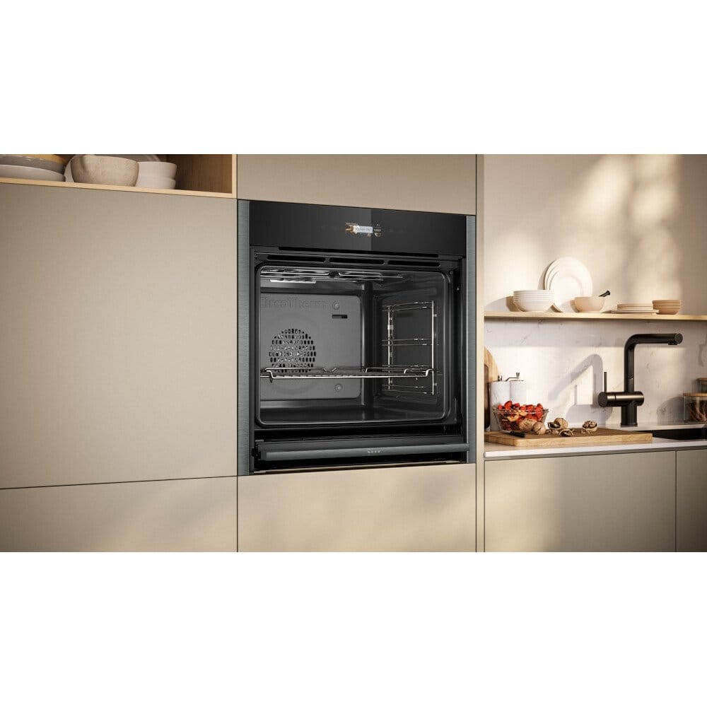 NEFF B54CR31G0B Built-in "Slide and Hide" single oven