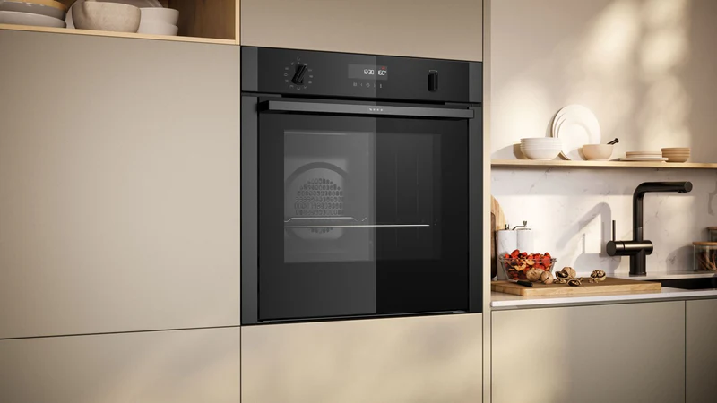 NEFF B6ACH7AG7B Built-in "Slide and Hide" pyrolytic single oven