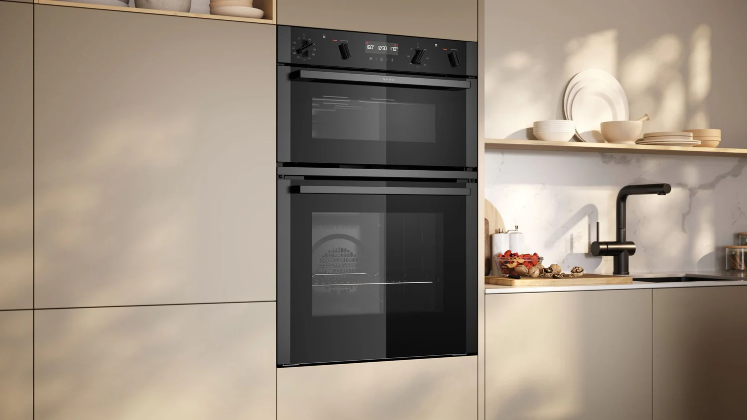 NEFF U2ACH7AG7B Built-in pyrolytic double oven