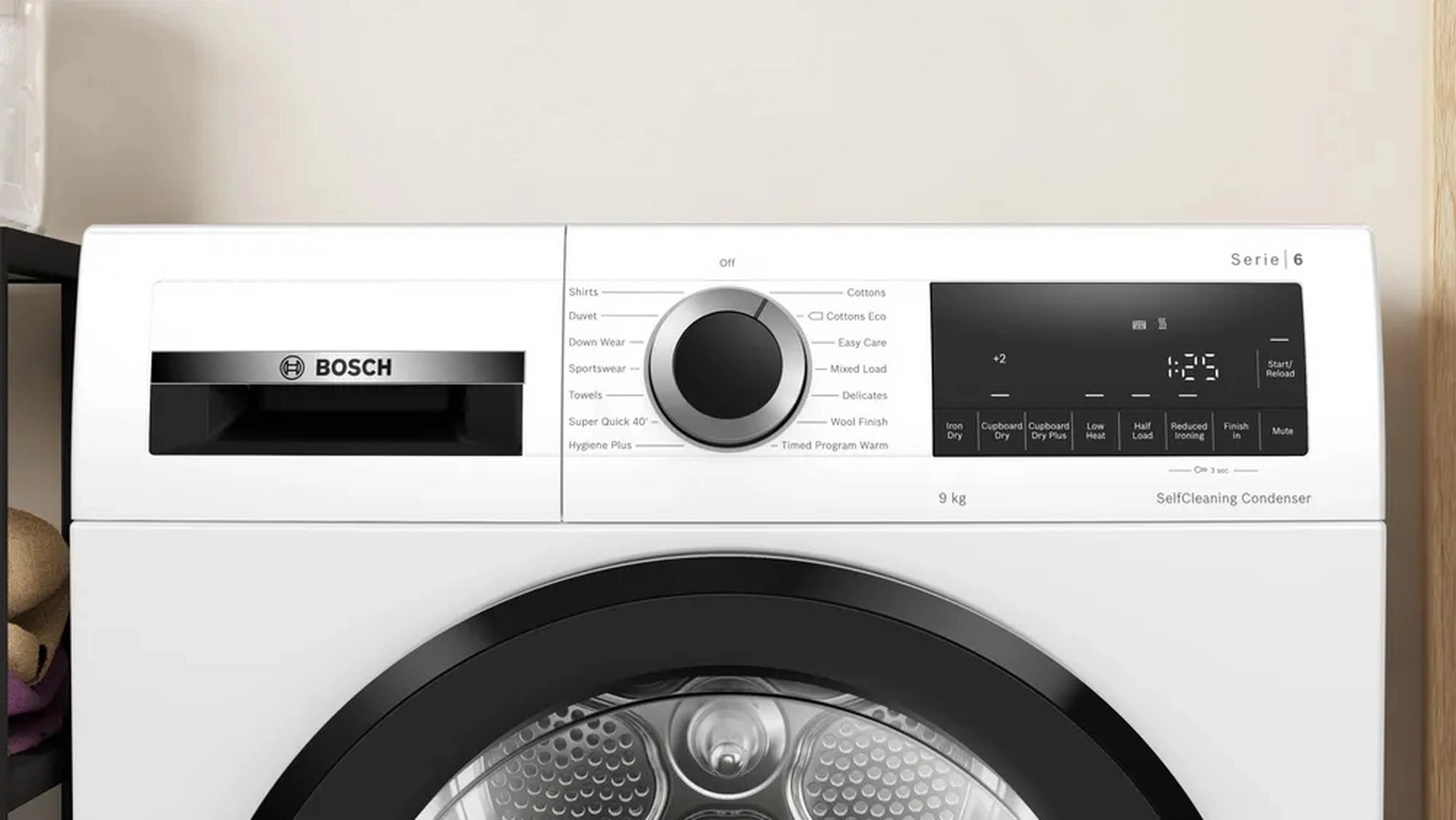 BOSCH WQG24502GB 9KG Heat-pump condenser tumble dryer