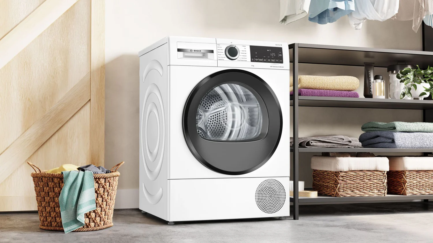 BOSCH WQG24502GB 9KG Heat-pump condenser tumble dryer